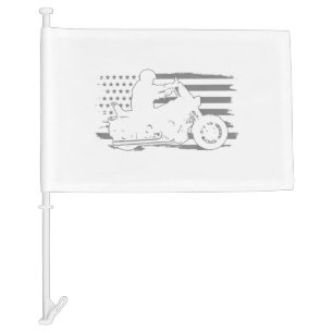 Patriotic Motorcycle Vintage American Flag Biker