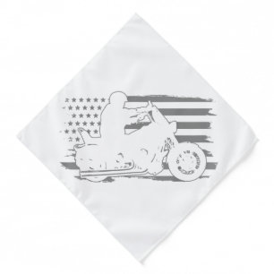 Patriotic Motorcycle Vintage American Flag Biker Bandana