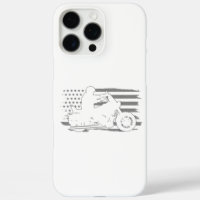 Patriotic Motorcycle Vintage American Flag Biker