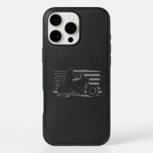 Patriotic Motorcycle Vintage American Flag Biker iPhone 16 Pro Max Case