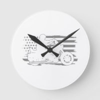 Patriotic Motorcycle Vintage American Flag Biker