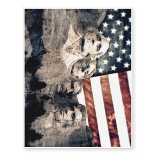 Patriotic Mount Rushmore Temporary Tattoos