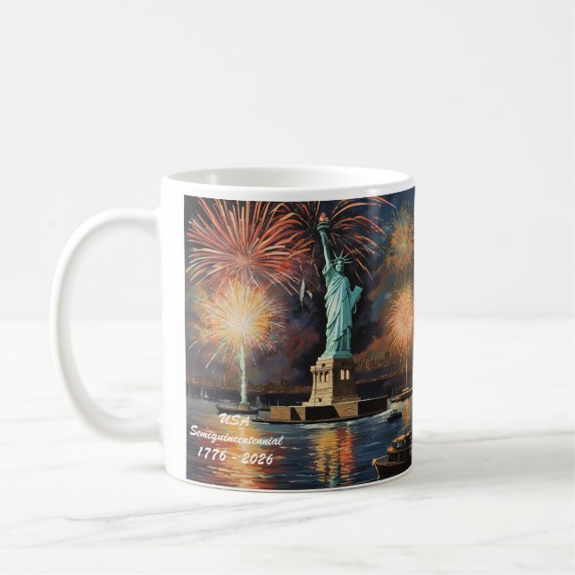 Patriotic mug featuring Lady Liberty (Left)