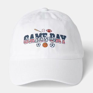 Patriotic Multi Sport Game Day Season American Fla Hat