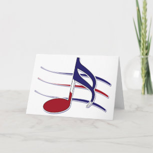 Patriotic Music Note Card