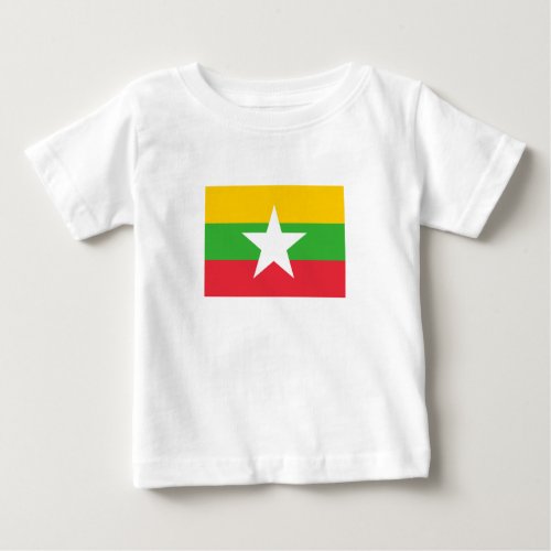 Patriotic Myanmar Flag Baby T_Shirt