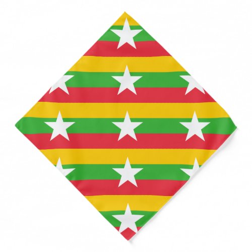 Patriotic Myanmar Flag Bandana