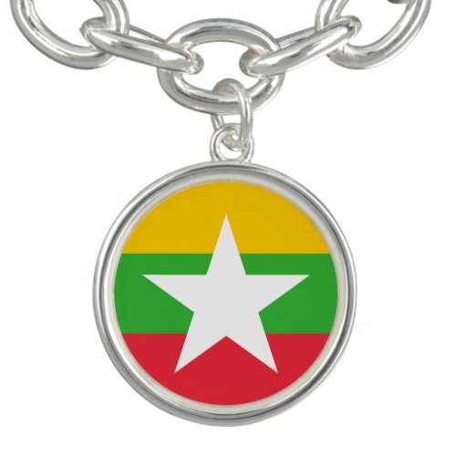 Patriotic Myanmar Flag Bracelet