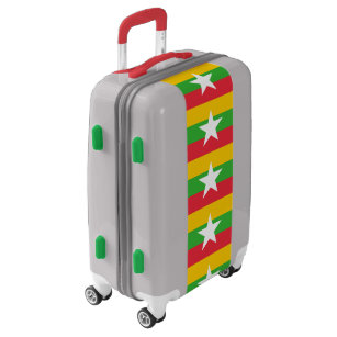 Patriotic Myanmar Flag Luggage