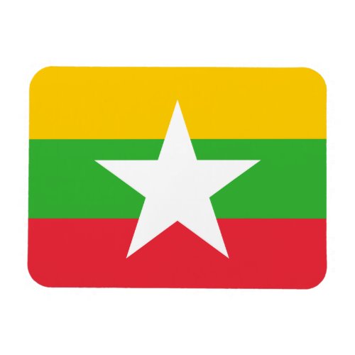 Patriotic Myanmar Flag Magnet