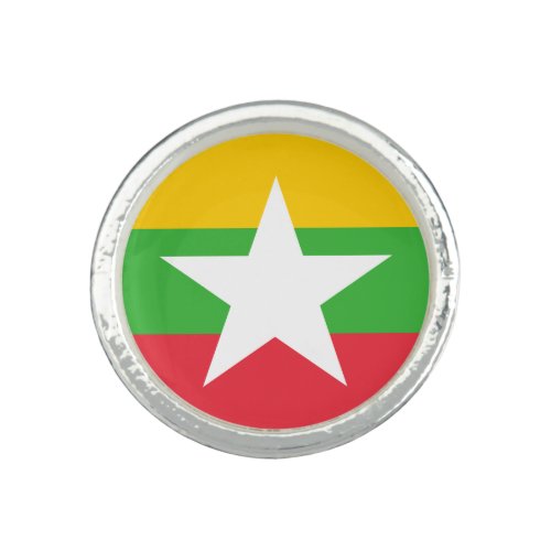 Patriotic Myanmar Flag Ring
