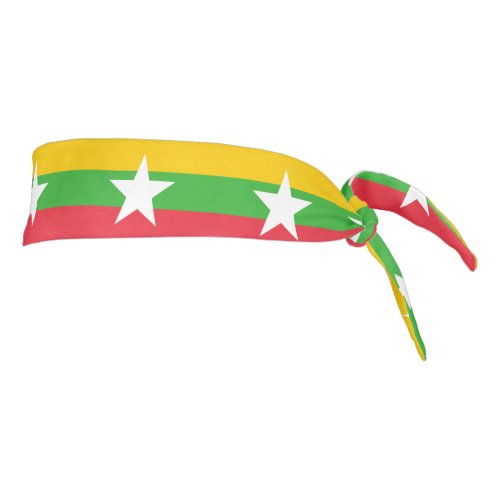 Patriotic Myanmar Flag Tie Headband