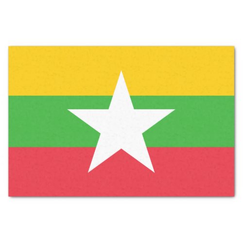Patriotic Myanmar Flag Tissue Paper