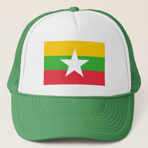 Patriotic Myanmar Flag Trucker Hat