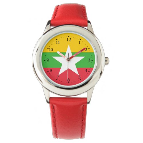Patriotic Myanmar Flag Watch