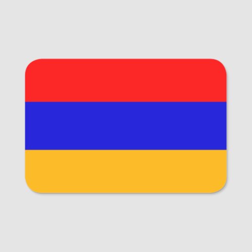 Patriotic name tag with flag of Armenia