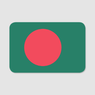 Patriotic name tag with flag of Bangladesh