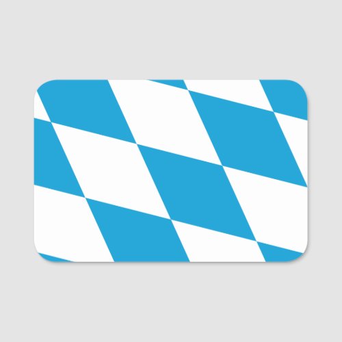 Patriotic name tag with flag of Bavaria Germany