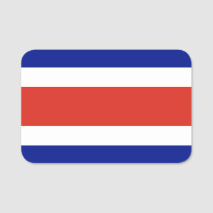 Patriotic name tag with flag of Costa Rica