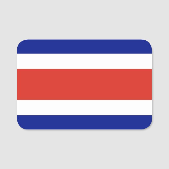 Patriotic name tag with flag of Costa Rica (Front)