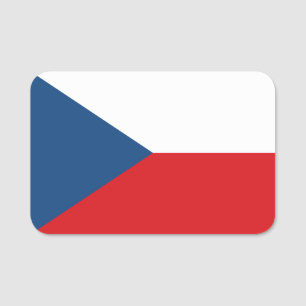 Patriotic name tag with flag of Czech Republic