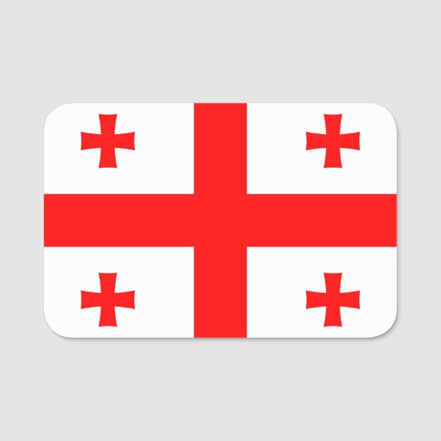 Patriotic name tag with flag of Georgia (Front)