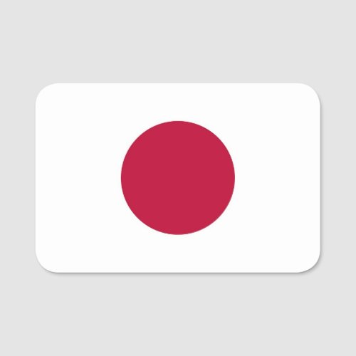 Patriotic name tag with flag of Japan