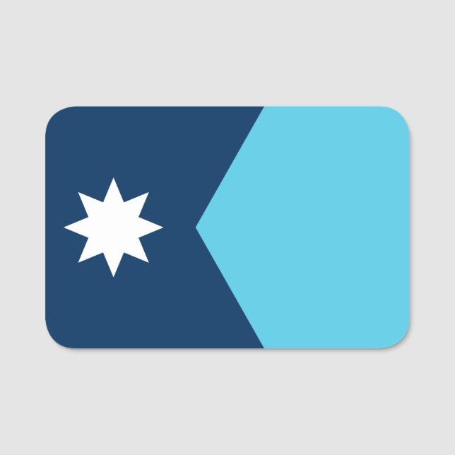 Patriotic name tag with flag of Minnesota (Front)