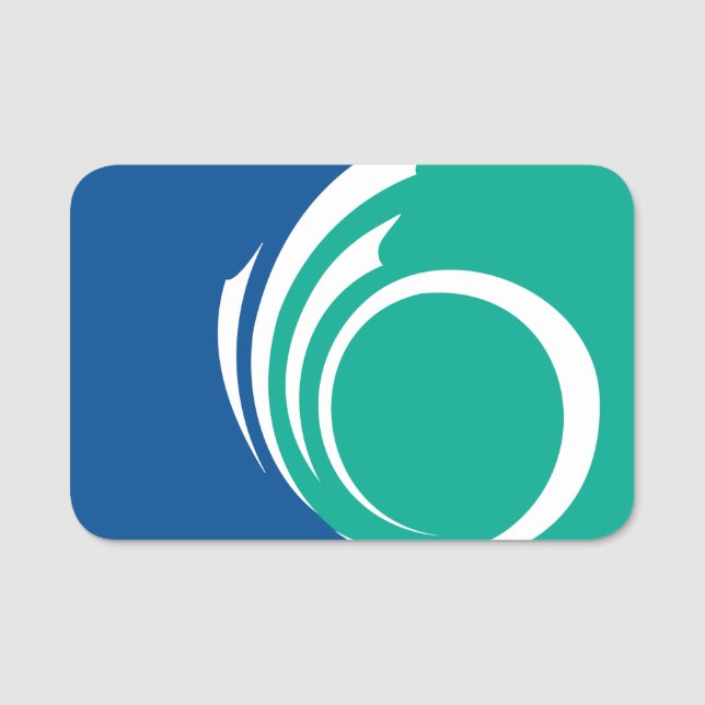 Patriotic name tag with flag of Ottawa, Canada (Front)