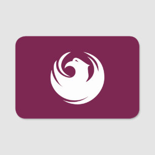Patriotic name tag with flag of Phoenix City