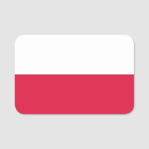 Patriotic name tag with flag of Poland