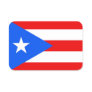 Patriotic name tag with flag of Puerto Rico