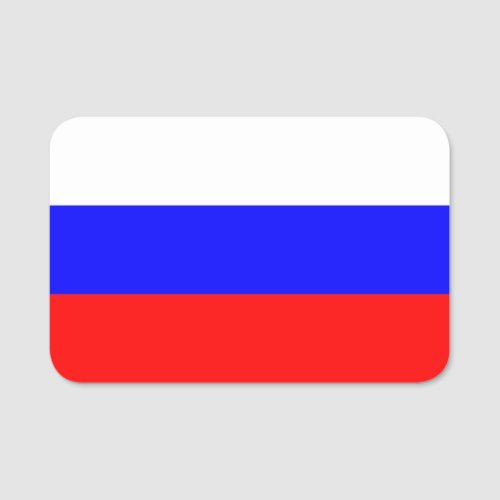 Patriotic name tag with flag of Russia