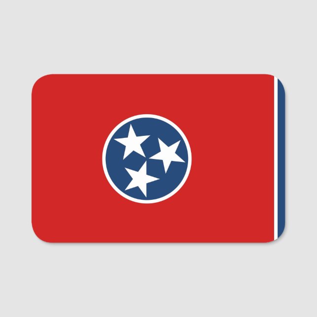 Patriotic name tag with flag of Tennessee (Front)