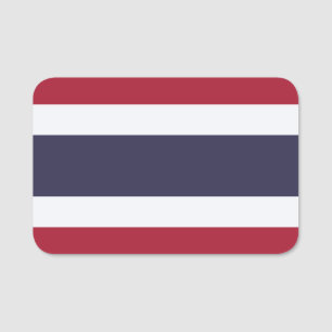 Patriotic name tag with flag of Thailand