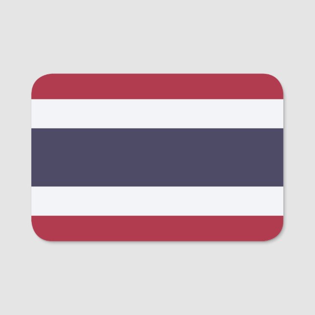 Patriotic name tag with flag of Thailand (Front)