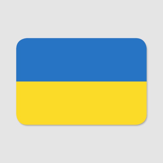 Patriotic name tag with flag of Ukraine (Front)