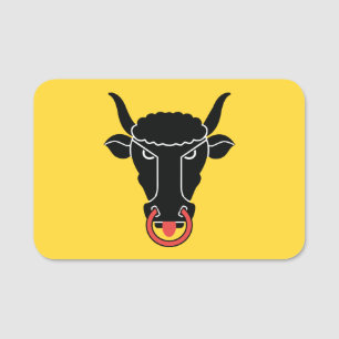Patriotic name tag with flag of Uri, Switzerland