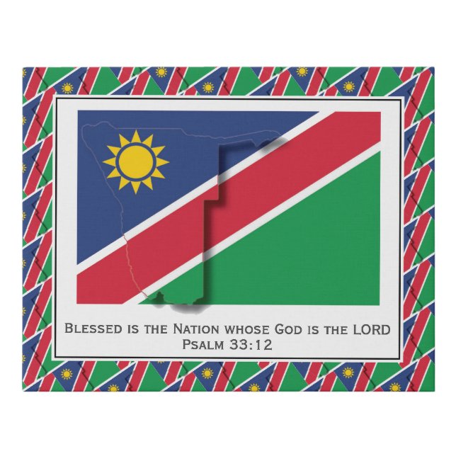 Patriotic | NAMIBIA FLAG Faux Canvas Print (Front)