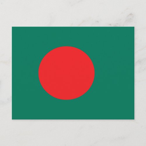 Patriotic National Flag Bangladesh Postcard