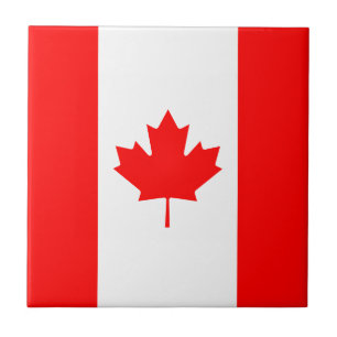 Patriotic National Flag of CANADA Ceramic Tile