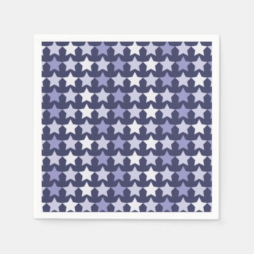 Patriotic Navy Blue Stars Napkins