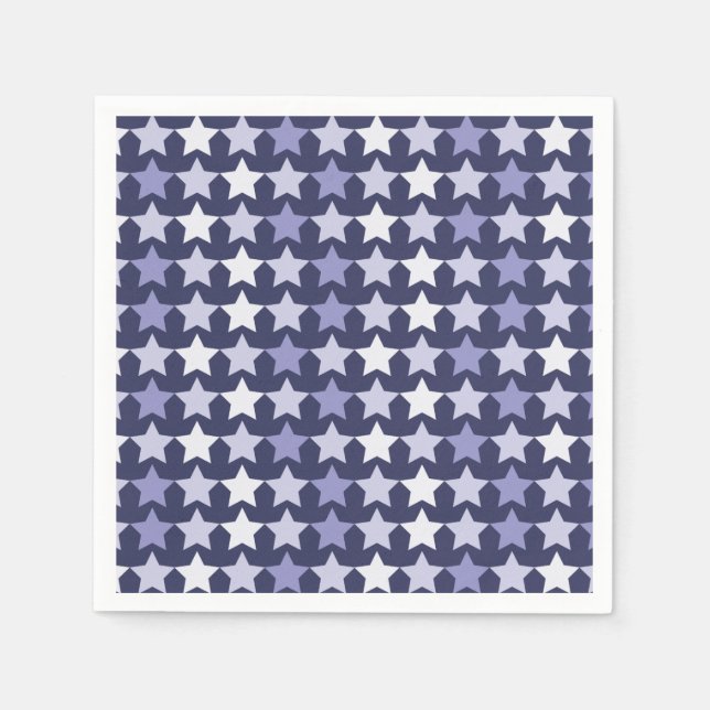 Patriotic Navy Blue Stars Napkins (Front)