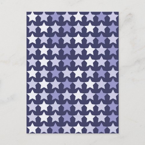 Patriotic Navy Blue Stars Postcard