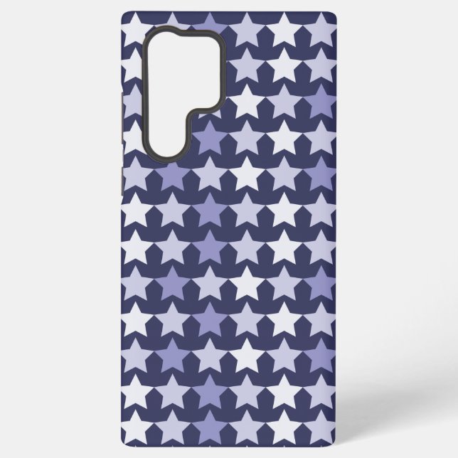 Patriotic Navy Blue Stars Samsung Galaxy Case (Back)