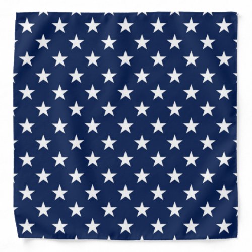 Patriotic Navy Blue USA Flag Stars Pattern Bandana