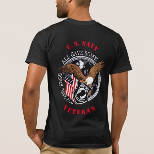 Patriotic Navy Vet Military Wars Tribute T_Shirt