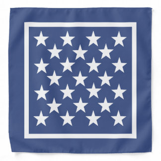 Patriotic Navy with White Stars Bandana