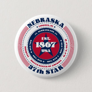 Patriotic Nebraska Circle with State Details Button