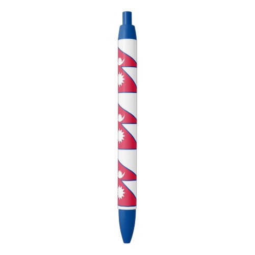 Patriotic Nepal Flag Black Ink Pen